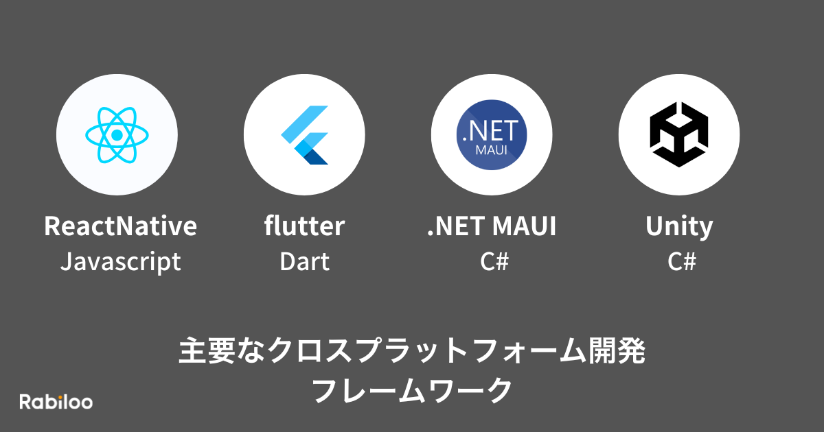 主要なクロスプラットフォーム開発フレームワーク