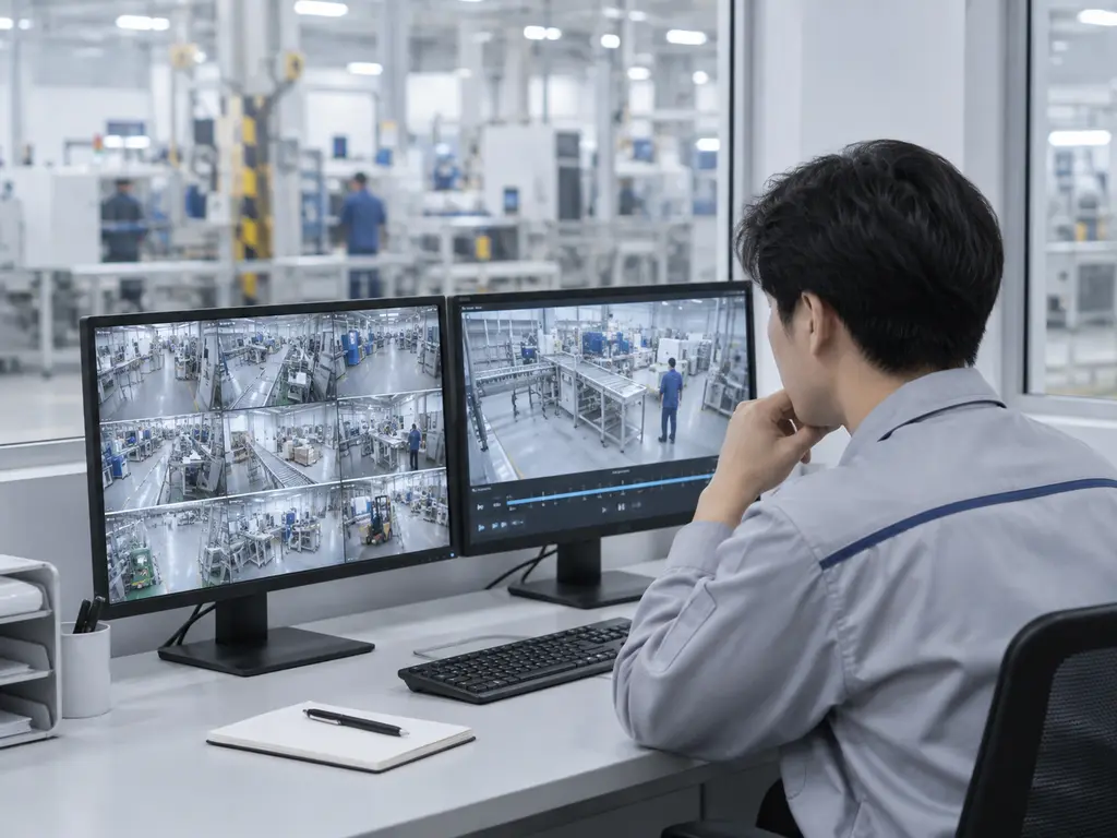 Theo dõi nhiều camera trong nhà máy
