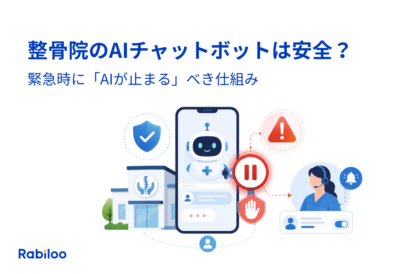 整骨院のAIチャットボットは安全?緊急時に「AIが止まる」べき仕組み